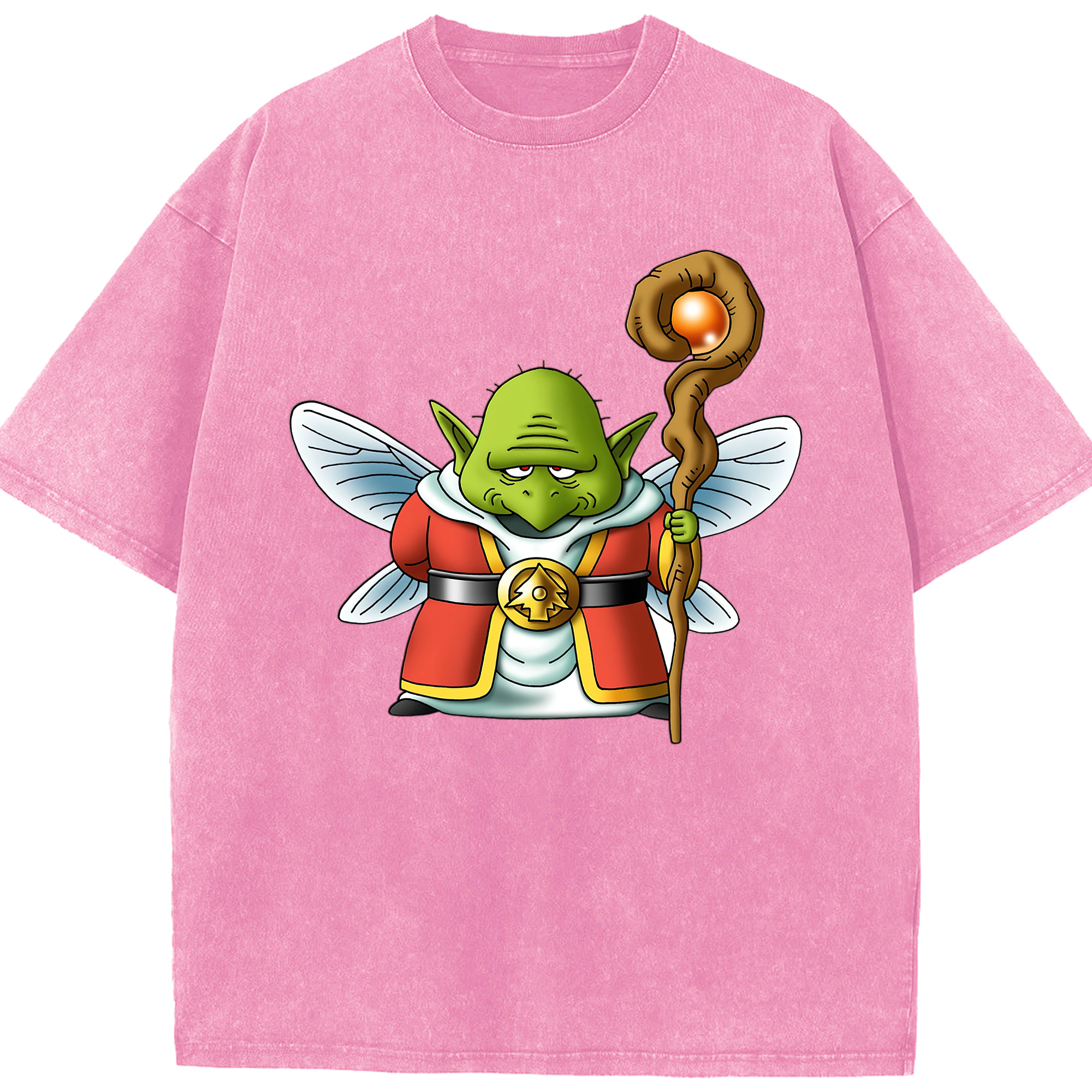 （画像用） ドラゴンクエスト Doragon Kuesuto Dragon Quest 綿100% ヴィンテージ風 半袖Tシャツ（フロントプリント）